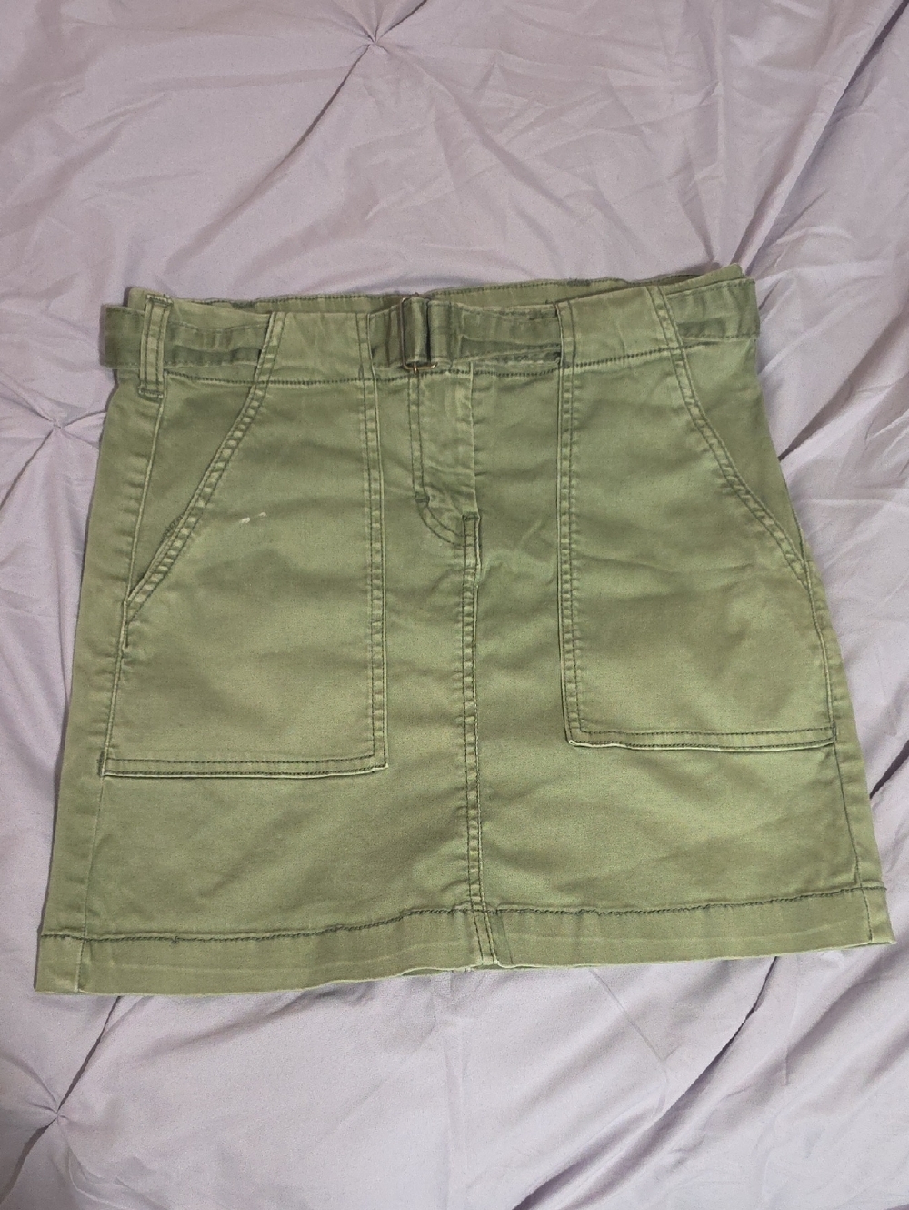 Reason Olive Utility Mini Skirt